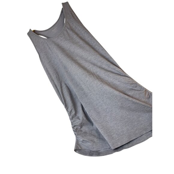 Maternity Athleta Tank Top Gray Ruched Sides Racerback Size L RC10151 EUC - Picture 1 of 7